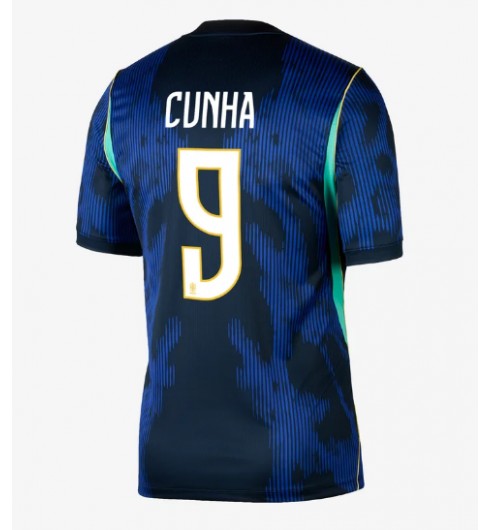 Brazílie Matheus Cunha #9 Venkovní Dres MS 2026 Krátký Rukáv Brazílie Matheus Cunha #9 Venkovní Dres MS 2026 Krátký Rukáv